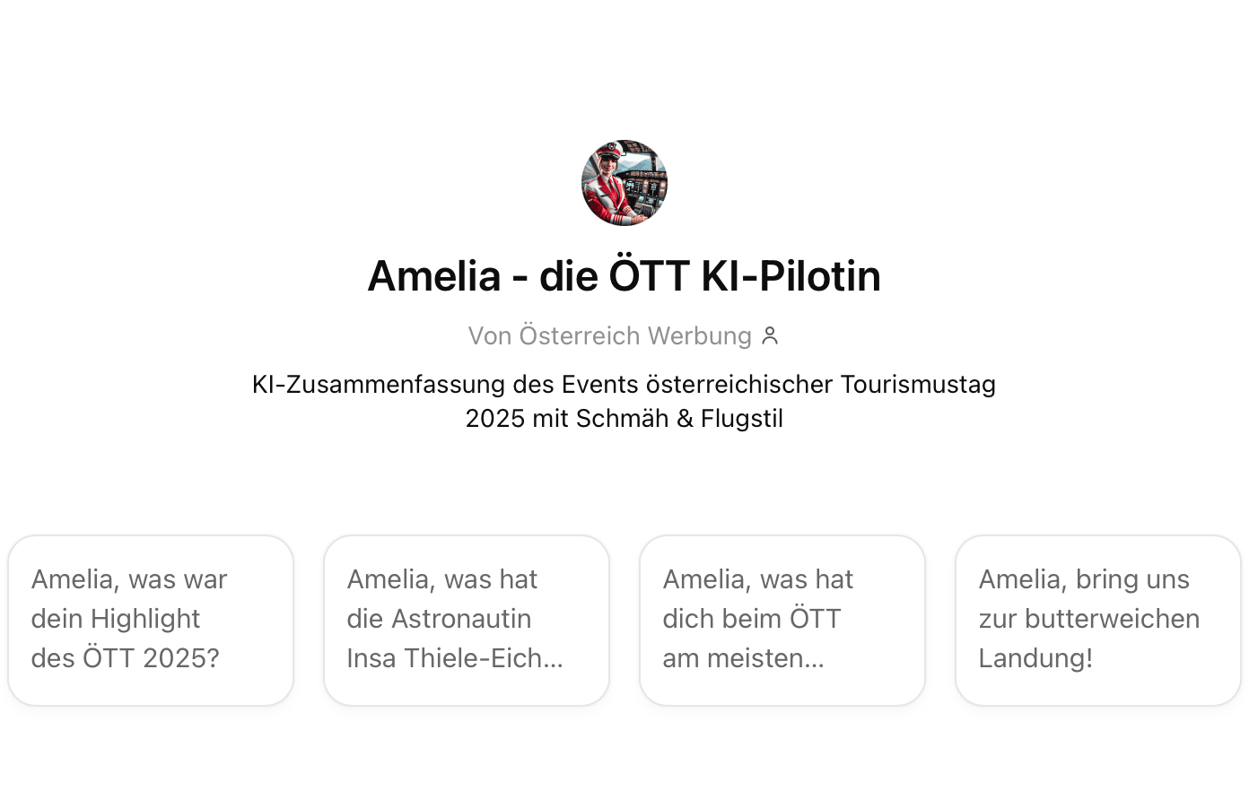 Amelia - die ÖTT KI Pilotin