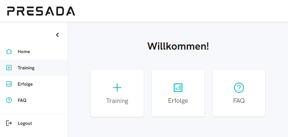 Screenshot Presada Website Schönbrunn Willkommen